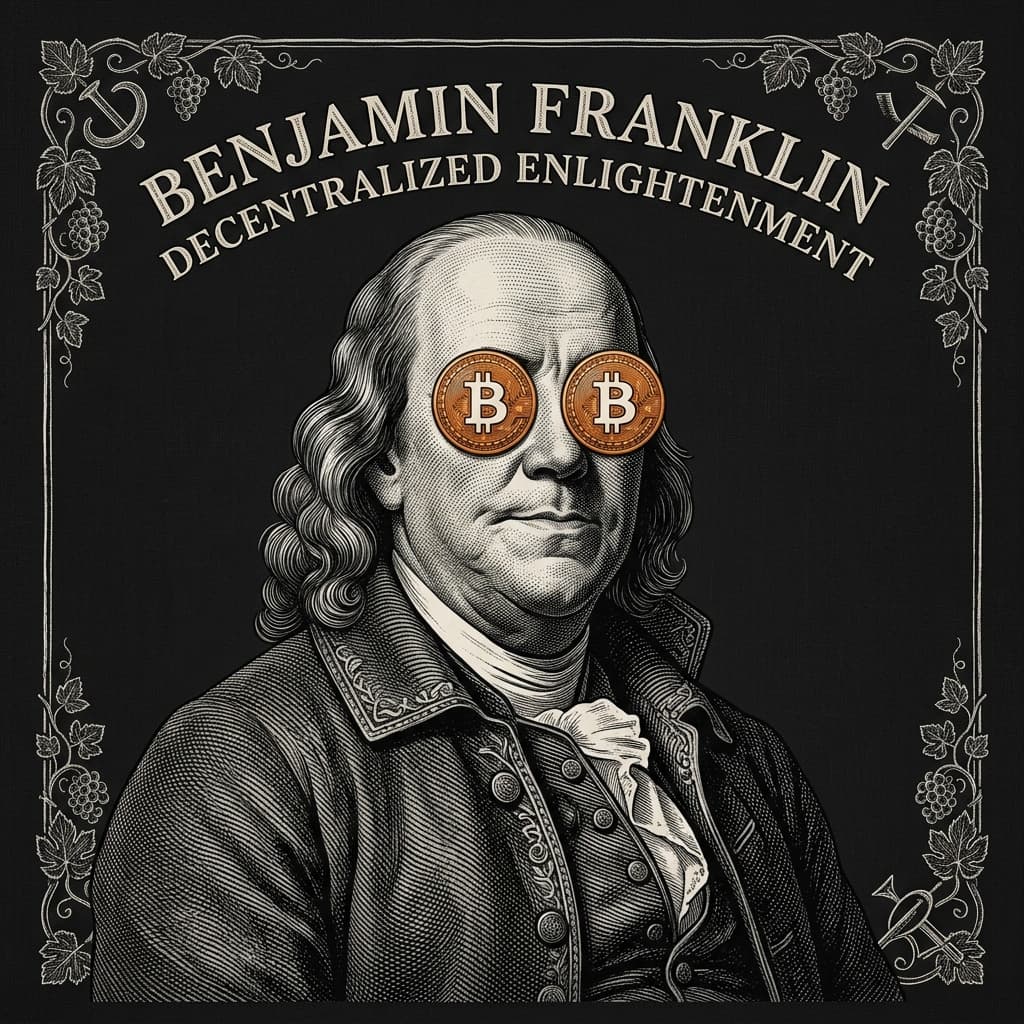 Benjamin Franklin Bitcoin artwork