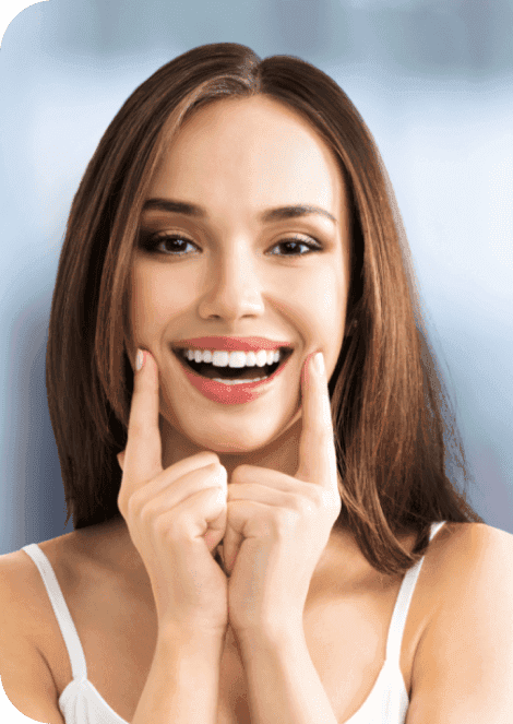 Smiling patient after endodontic treatment