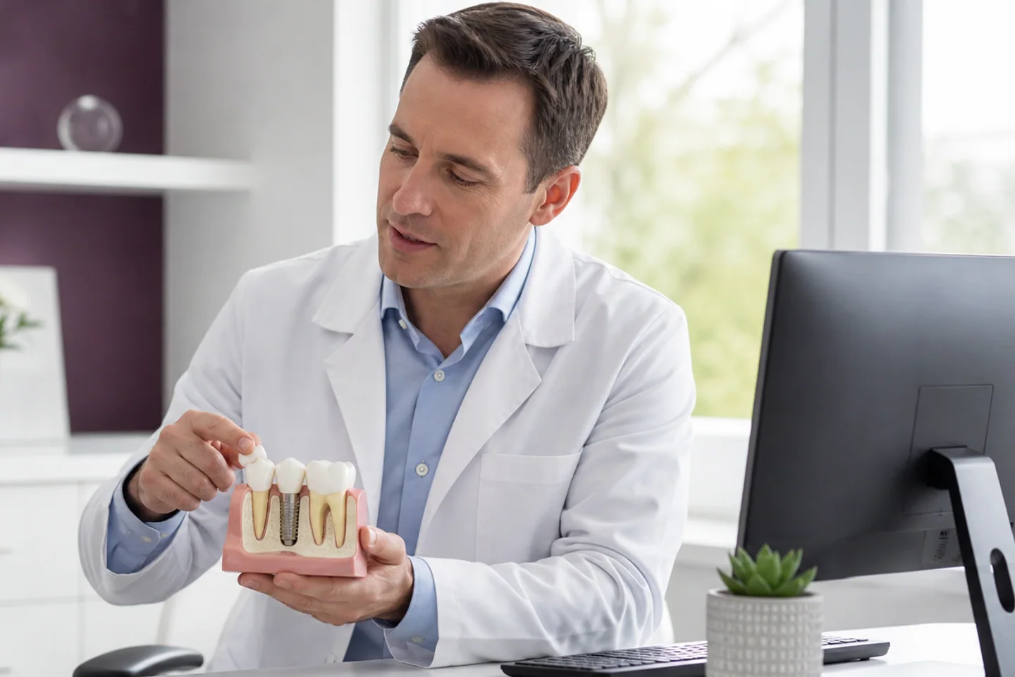 Dental implant procedure and restoration
